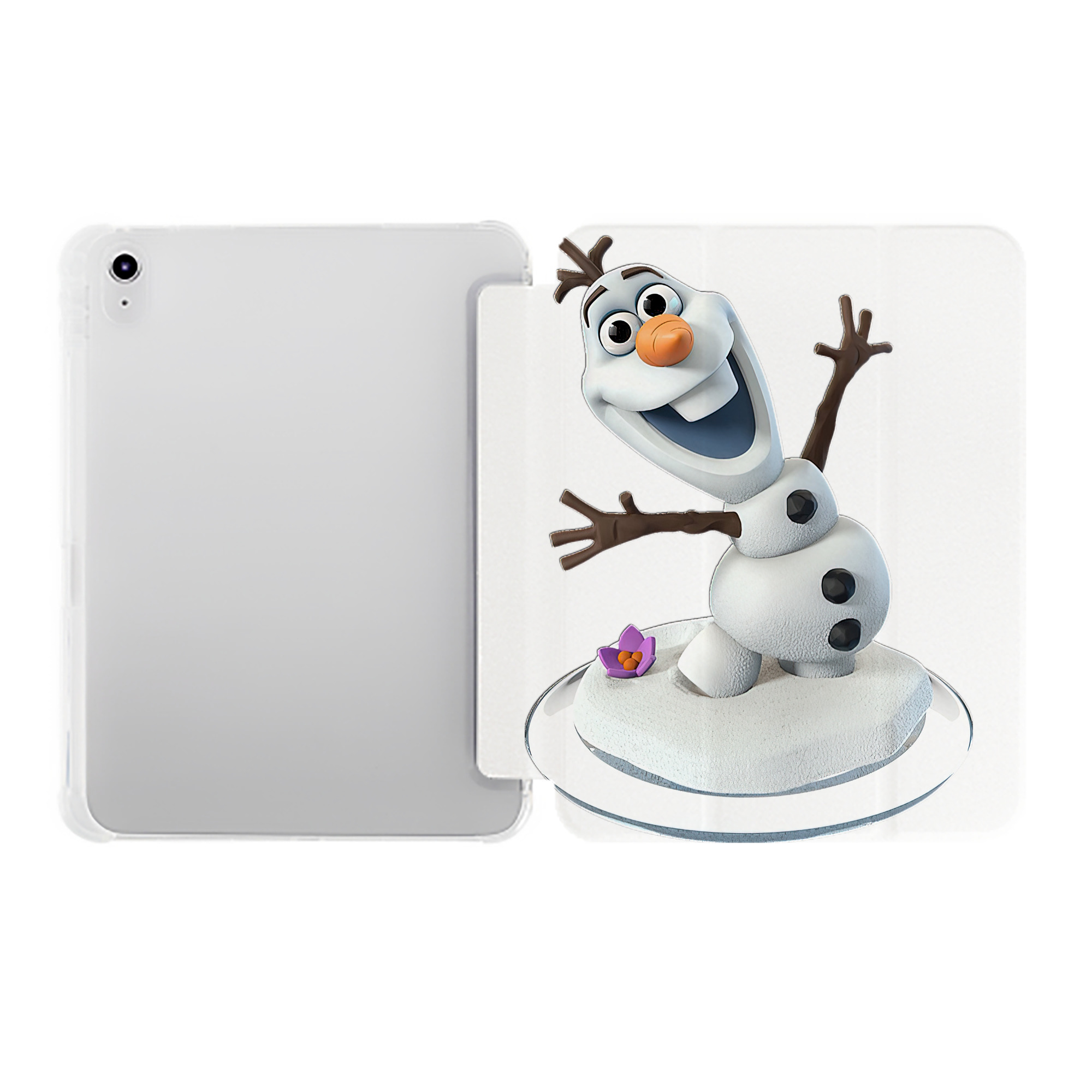 （画像用） アナと雪の女王 アンナ エルサ Frozen Anna Elsa IPad ケース ペン収納付き 三つ折りスタンド PUレザー×シリコン 対応機種9.5/10.5/10.9インチ
